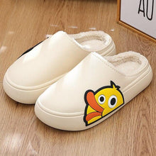 Load image into Gallery viewer, Thick Platform Winter Women Waterproof Non-Slip Home Rubber Slippers Warm Indoor Fur Cotton Women's Cozy Memory Foam Closed Back Slippers Wool-Like Blend Cotton House Shoes