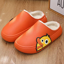 Load image into Gallery viewer, Thick Platform Winter Women Waterproof Non-Slip Home Rubber Slippers Warm Indoor Fur Cotton Women's Cozy Memory Foam Closed Back Slippers Wool-Like Blend Cotton House Shoes