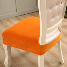 Load image into Gallery viewer, Thick Velvet Seat Cover Chair Slipcovers For Dining Room Chair Protector Chair Cover Elastic Solid Stretch Chair Cover Dining Room Chair Seat Covers Stretch Chair Seat Cushion Slipcovers Furniture Protector