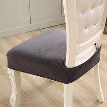 Load image into Gallery viewer, Thick Velvet Seat Cover Chair Slipcovers For Dining Room Chair Protector Chair Cover Elastic Solid Stretch Chair Cover Dining Room Chair Seat Covers Stretch Chair Seat Cushion Slipcovers Furniture Protector