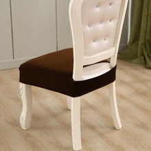 Load image into Gallery viewer, Thick Velvet Seat Cover Chair Slipcovers For Dining Room Chair Protector Chair Cover Elastic Solid Stretch Chair Cover Dining Room Chair Seat Covers Stretch Chair Seat Cushion Slipcovers Furniture Protector