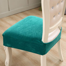Load image into Gallery viewer, Thick Velvet Seat Cover Chair Slipcovers For Dining Room Chair Protector Chair Cover Elastic Solid Stretch Chair Cover Dining Room Chair Seat Covers Stretch Chair Seat Cushion Slipcovers Furniture Protector