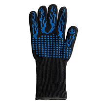 Load image into Gallery viewer, Thickened BBQ Gloves High Temperature Oven Gloves 500 800 Degrees Fire Resistant BBQ Heat Insulated Microwave Gloves Heat Insulation Gloves for BBQ Cooking Heat Resistant Grill Gloves Insulated Durable Fireproof For Cooking Grilling BBQ