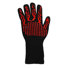 Load image into Gallery viewer, Thickened BBQ Gloves High Temperature Oven Gloves 500 800 Degrees Fire Resistant BBQ Heat Insulated Microwave Gloves Heat Insulation Gloves for BBQ Cooking Heat Resistant Grill Gloves Insulated Durable Fireproof For Cooking Grilling BBQ
