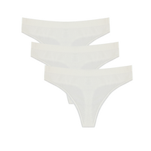 Load image into Gallery viewer, Women's Bamboo/Cotton Thong Style Underwear Natural Color - 3-pack