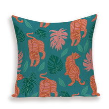 Load image into Gallery viewer, Tiger Cushion Case Autumn Jungle Home Decor Pillows Cases Leopard Printed Animal Throw Pillow Covers Decorative Pillowcase Soft Cushion Covers For Bedroom Sofa Bed Linen Pillow Covers 45X45CM