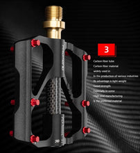 Load image into Gallery viewer, Titanium Bicycle Pedal Titanium Shaft Carbon Tube Bicycle Pedal Mountain Bike 3 Palin Pedal Road Bike Riding Pedal Bicycle Platform Pedals Bicycle Pedal Titanium Shaft Carbon Tube Bicycle Pedal Mountain Bike Pedal Road Bike Riding Pedal