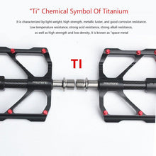 Load image into Gallery viewer, Titanium Bicycle Pedal Titanium Shaft Carbon Tube Bicycle Pedal Mountain Bike 3 Palin Pedal Road Bike Riding Pedal Bicycle Platform Pedals Bicycle Pedal Titanium Shaft Carbon Tube Bicycle Pedal Mountain Bike Pedal Road Bike Riding Pedal