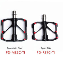 Load image into Gallery viewer, Titanium Bicycle Pedal Titanium Shaft Carbon Tube Bicycle Pedal Mountain Bike 3 Palin Pedal Road Bike Riding Pedal Bicycle Platform Pedals Bicycle Pedal Titanium Shaft Carbon Tube Bicycle Pedal Mountain Bike Pedal Road Bike Riding Pedal
