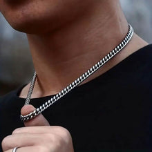 Load image into Gallery viewer, Titanium Stainless Steel Trendy Necklace Cuban Chain with Lobster Clasp