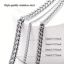 Load image into Gallery viewer, Titanium Stainless Steel Trendy Necklace Cuban Chain with Lobster Clasp