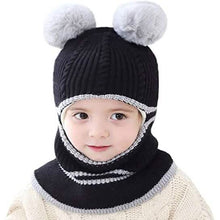 Load image into Gallery viewer, Toddler Fleece Lined Winter Bear Hat