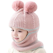 Load image into Gallery viewer, Toddler Fleece Lined Winter Bear Hat