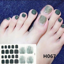 Load image into Gallery viewer, Toe Nail Sticker Wraps Adhesive Decals Toenail Polish Strips DIY Pedicure Foot Decals Manicure Strips Decals Full Wraps Women Glitter Toenail Nail Polish Strips Decals Full Wraps Self Adhesive Toe Nail Tip Full Toe Nail Wraps Feet Decorations