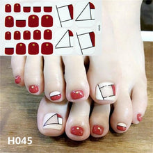 Load image into Gallery viewer, Toe Nail Sticker Wraps Adhesive Decals Toenail Polish Strips DIY Pedicure Foot Decals Manicure Strips Decals Full Wraps Women Glitter Toenail Nail Polish Strips Decals Full Wraps Self Adhesive Toe Nail Tip Full Toe Nail Wraps Feet Decorations