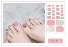 Load image into Gallery viewer, Toe Nail Sticker Wraps Adhesive Decals Toenail Polish Strips DIY Pedicure Foot Decals Manicure Strips Decals Full Wraps Women Glitter Toenail Nail Polish Strips Decals Full Wraps Self Adhesive Toe Nail Tip Full Toe Nail Wraps Feet Decorations