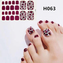 Load image into Gallery viewer, Toe Nail Sticker Wraps Adhesive Decals Toenail Polish Strips DIY Pedicure Foot Decals Manicure Strips Decals Full Wraps Women Glitter Toenail Nail Polish Strips Decals Full Wraps Self Adhesive Toe Nail Tip Full Toe Nail Wraps Feet Decorations