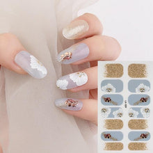 Load image into Gallery viewer, Toe Nail Sticker Wraps Adhesive Decals Toenail Polish Strips DIY Pedicure Foot Decals Manicure Strips Decals Full Wraps Women Glitter Toenail Nail Polish Strips Decals Full Wraps Self Adhesive Toe Nail Tip Full Toe Nail Wraps Feet Decorations