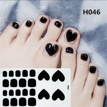 Load image into Gallery viewer, Toe Nail Sticker Wraps Adhesive Decals Toenail Polish Strips DIY Pedicure Foot Decals Manicure Strips Decals Full Wraps Women Glitter Toenail Nail Polish Strips Decals Full Wraps Self Adhesive Toe Nail Tip Full Toe Nail Wraps Feet Decorations