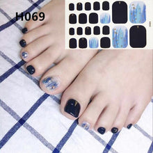Load image into Gallery viewer, Toe Nail Sticker Wraps Adhesive Decals Toenail Polish Strips DIY Pedicure Foot Decals Manicure Strips Decals Full Wraps Women Glitter Toenail Nail Polish Strips Decals Full Wraps Self Adhesive Toe Nail Tip Full Toe Nail Wraps Feet Decorations