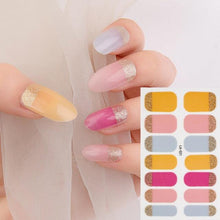 Load image into Gallery viewer, Toe Nail Sticker Wraps Adhesive Decals Toenail Polish Strips DIY Pedicure Foot Decals Manicure Strips Decals Full Wraps Women Glitter Toenail Nail Polish Strips Decals Full Wraps Self Adhesive Toe Nail Tip Full Toe Nail Wraps Feet Decorations