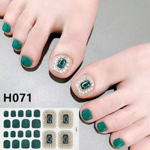 Load image into Gallery viewer, Toe Nail Sticker Wraps Adhesive Decals Toenail Polish Strips DIY Pedicure Foot Decals Manicure Strips Decals Full Wraps Women Glitter Toenail Nail Polish Strips Decals Full Wraps Self Adhesive Toe Nail Tip Full Toe Nail Wraps Feet Decorations