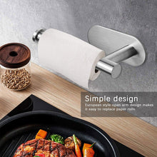 Load image into Gallery viewer, Toilet Paper Holder Bathroom Accessories Stainless Steel Bathroom Kitchen Wall Mounted Roll Paper Rack Tissue Towel Rack Holders Adhesive Toilet Paper Holder Stainless Steel Toilet Tissue Roll Holder Sticky Hand Towel Hanger No Drilling