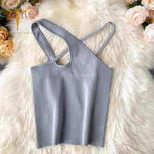Load image into Gallery viewer, Top fashion cute women summer cross sleeveless crop top cute fashion styles classy top