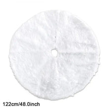 Load image into Gallery viewer, White Christmas Tree Skirt Plush Faux Fur Xmas Tree Carpet Merry Christmas Tree Decorations Ornament New Year Home Decor