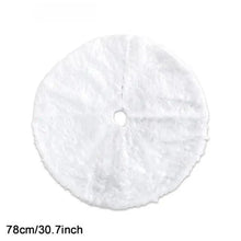 Load image into Gallery viewer, White Christmas Tree Skirt Plush Faux Fur Xmas Tree Carpet Merry Christmas Tree Decorations Ornament New Year Home Decor