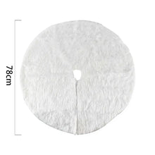 Load image into Gallery viewer, White Christmas Tree Skirt Plush Faux Fur Xmas Tree Carpet Merry Christmas Tree Decorations Ornament New Year Home Decor