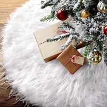 Load image into Gallery viewer, White Christmas Tree Skirt Plush Faux Fur Xmas Tree Carpet Merry Christmas Tree Decorations Ornament New Year Home Decor
