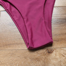 Load image into Gallery viewer, Top Swimsuit Push Up Bikini Set Women's Crop Top High Waist Swimsuit Sport High Cut Bikini Set Two Piece Bathing Suits High Waist Solid Bathing Suit Summer Swimwear Women Beachwear