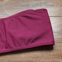 Load image into Gallery viewer, Top Swimsuit Push Up Bikini Set Women's Crop Top High Waist Swimsuit Sport High Cut Bikini Set Two Piece Bathing Suits High Waist Solid Bathing Suit Summer Swimwear Women Beachwear