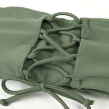 Load image into Gallery viewer, Top Swimsuit Push Up Bikini Set Women's Crop Top High Waist Swimsuit Sport High Cut Bikini Set Two Piece Bathing Suits High Waist Solid Bathing Suit Summer Swimwear Women Beachwear