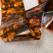 Load image into Gallery viewer, Tortoiseshell Amber Nails Tortoise Shell Nail Art Foil Transfer Decals Wraps Tips Nail Manicure Decorations Leopard Nail Foil Transfer Stickers Leopard Snake Laser Gold Design Nail Foil Decals Art Sticker for Women Manicure Tips