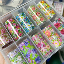 Load image into Gallery viewer, Tortoiseshell Amber Nails Tortoise Shell Nail Art Foil Transfer Decals Wraps Tips Nail Manicure Decorations Leopard Nail Foil Transfer Stickers Leopard Snake Laser Gold Design Nail Foil Decals Art Sticker for Women Manicure Tips