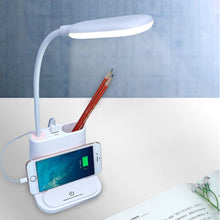 Load image into Gallery viewer, Touch Dimmable LED Desk Lamp 10W Wireless Charging/USB Charging Table Light for Children Kids Reading Study Bedside Bedroom Decorative Table Lamp Cute Study Lamps for Bedroom Décor