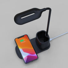 Load image into Gallery viewer, Touch Dimmable LED Desk Lamp 10W Wireless Charging/USB Charging Table Light for Children Kids Reading Study Bedside Bedroom Decorative Table Lamp Cute Study Lamps for Bedroom Décor
