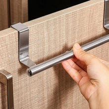 Load image into Gallery viewer, Towel Rack Over Door Towel Bar Hanging Holder Stainless Steel Bathroom Kitchen Cabinet Towel Rag Rack Shelf Hanger Tool Gadget