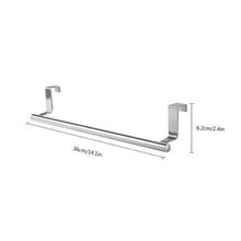 Load image into Gallery viewer, Towel Rack Over Door Towel Bar Hanging Holder Stainless Steel Bathroom Kitchen Cabinet Towel Rag Rack Shelf Hanger Tool Gadget