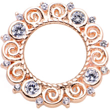 Load image into Gallery viewer, 00G Clear Gem Flowering Frame Screw Fit Tunnel Plug Set