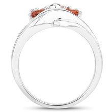 Load image into Gallery viewer, 1.68 Carat Genuine Orange Sapphire .925 Sterling Silver Ring