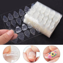 Load image into Gallery viewer, Transparent Double Side Adhesive Tapes Glue Sticker False Nail Extension Stick Tools Waterproof Nail Adhesive Tabs, Self Adhesive Nail Glue Sticker for False Nail Tips Waterproof Breathable Jelly Gel Nail Tape Glue Stickers for False Nails Tips