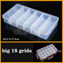 Load image into Gallery viewer, Transparent Plastic Box Screw Compartment Box Jewelry Earring Display Case Container Clear Terminal Organizer Tool Storage boxes Multiple Compartments Jewelry Storage Container