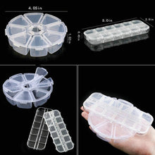 Load image into Gallery viewer, Transparent Plastic Storage Jewelry Box Compartment Adjustable Container For Beads Earring Box For Jewelry Rectangle Box Case Storage Container for Jewelry Beads Earring
