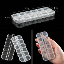 Load image into Gallery viewer, Transparent Plastic Storage Jewelry Box Compartment Adjustable Container For Beads Earring Box For Jewelry Rectangle Box Case Storage Container for Jewelry Beads Earring