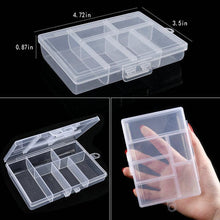 Load image into Gallery viewer, Transparent Plastic Storage Jewelry Box Compartment Adjustable Container For Beads Earring Box For Jewelry Rectangle Box Case Storage Container for Jewelry Beads Earring
