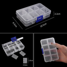 Load image into Gallery viewer, Transparent Plastic Storage Jewelry Box Compartment Adjustable Container For Beads Earring Box For Jewelry Rectangle Box Case Storage Container for Jewelry Beads Earring