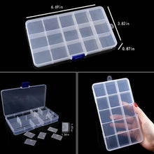 Load image into Gallery viewer, Transparent Plastic Storage Jewelry Box Compartment Adjustable Container For Beads Earring Box For Jewelry Rectangle Box Case Storage Container for Jewelry Beads Earring